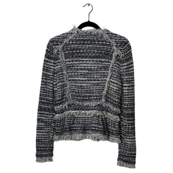 INC International Concepts Fringed Peplum Knit Women’s Blazer Size Large - Picture 3 of 6